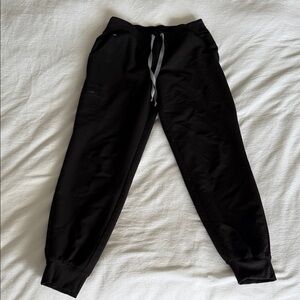 Figs Women's Black Jogger Track Pants with Contrast Drawstring